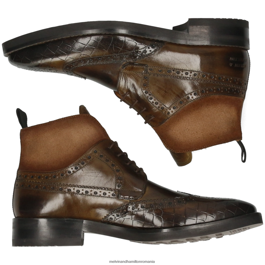 bărbați Melvin & Hamilton Jeff 34 kaki Botine 2R24J4106