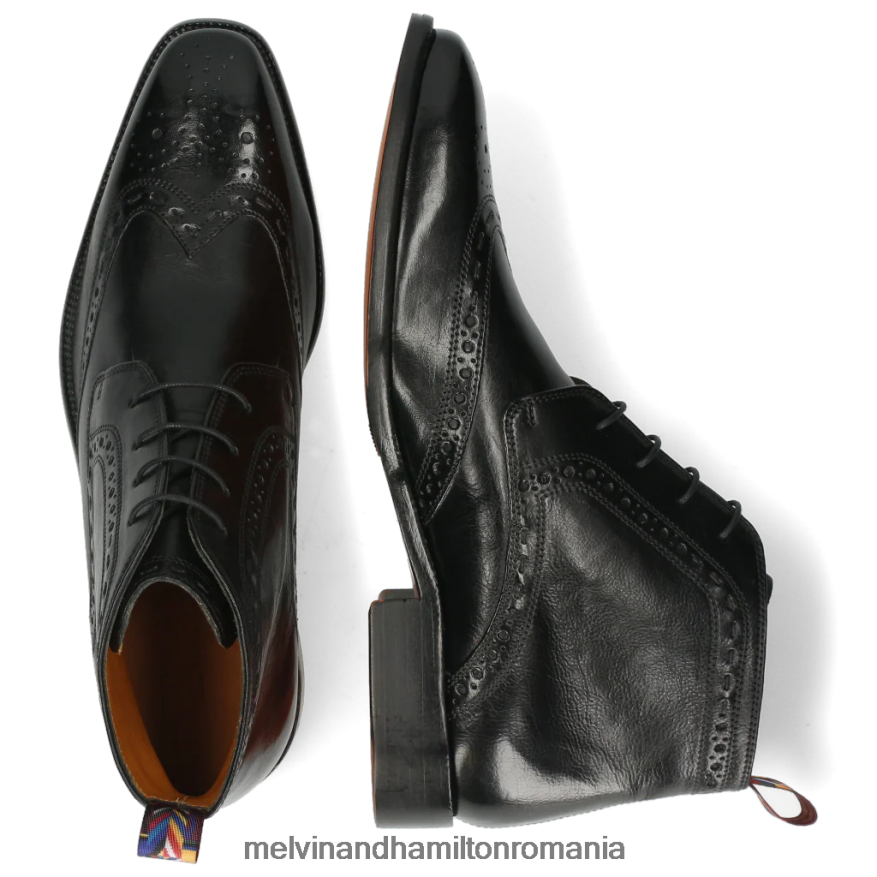bărbați Melvin & Hamilton jeff 7 negru Botine 2R24J4126