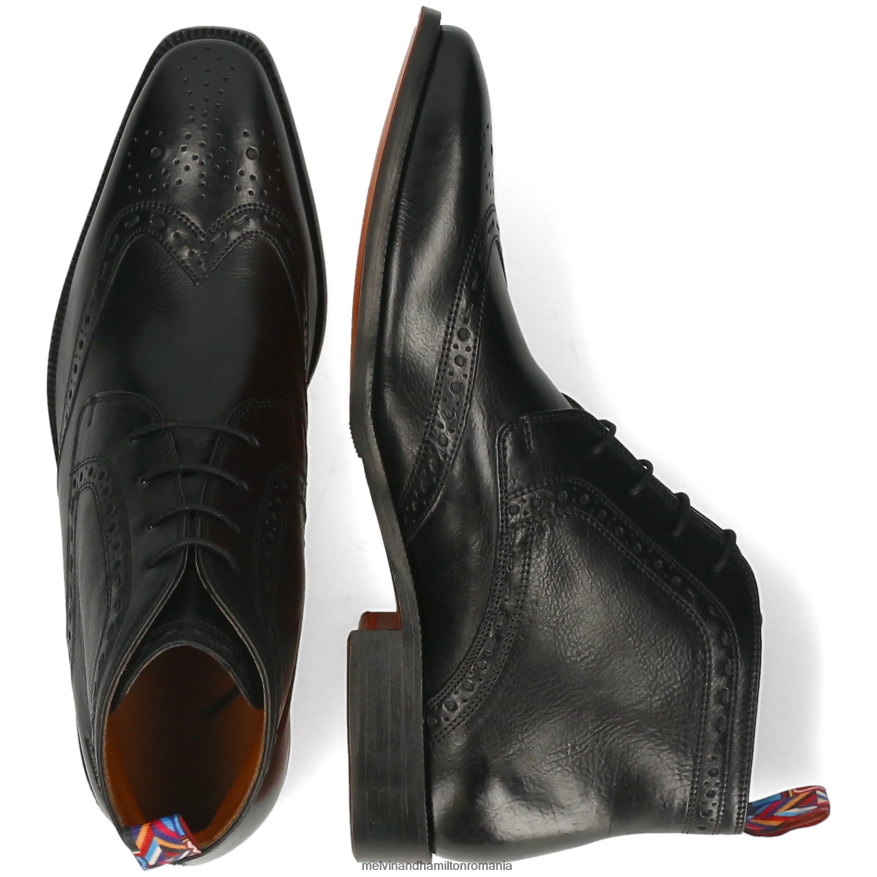 bărbați Melvin & Hamilton jeff 7 negru Botine 2R24J46