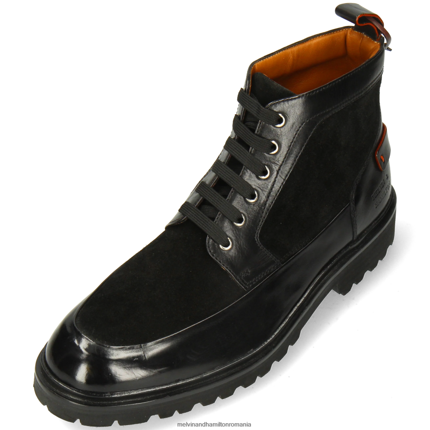 bărbați Melvin & Hamilton străpunge 23 negru Botine 2R24J441