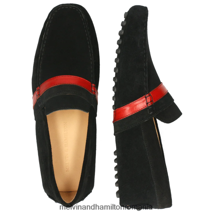 bărbați Melvin & Hamilton nelson 6 negru mocasini 2R24J4313