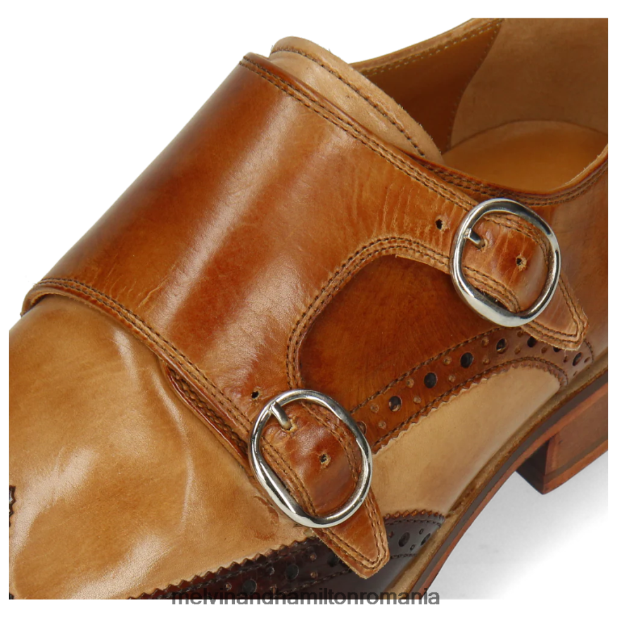 bărbați Melvin & Hamilton patrick 24 maro pantofi călugări 2R24J4350