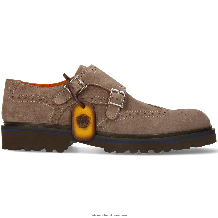 bărbați Melvin & Hamilton străpunge 25 gri pantofi călugări 2R24J4339