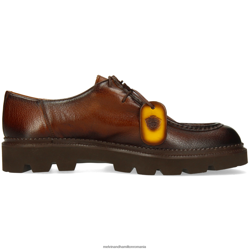 bărbați Melvin & Hamilton străpunge 10 maro pantofi derby 2R24J4416