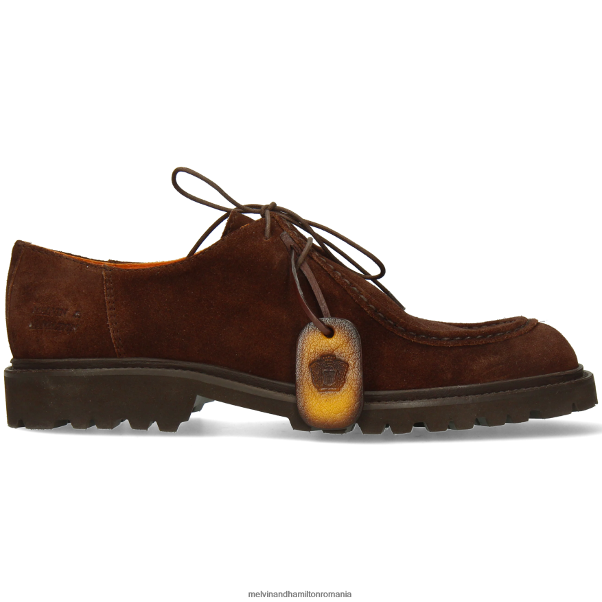 bărbați Melvin & Hamilton străpunge 10 maro pantofi derby 2R24J4419