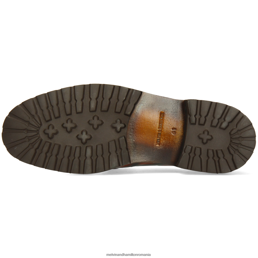 bărbați Melvin & Hamilton străpunge 2 portocale pantofi derby 2R24J4430