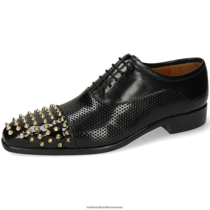 bărbați Melvin & Hamilton lancea 23 negru pantofi oxford 2R24J4151