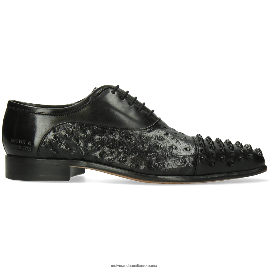 bărbați Melvin & Hamilton lancea 23 negru pantofi oxford 2R24J4165