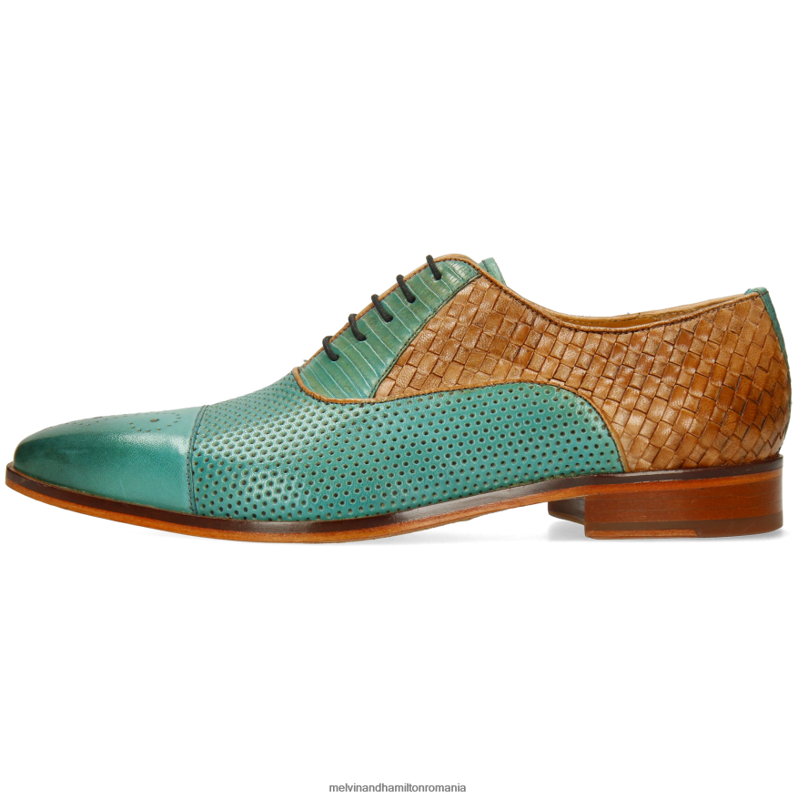 bărbați Melvin & Hamilton lancea 55 turcoaz pantofi oxford 2R24J4205