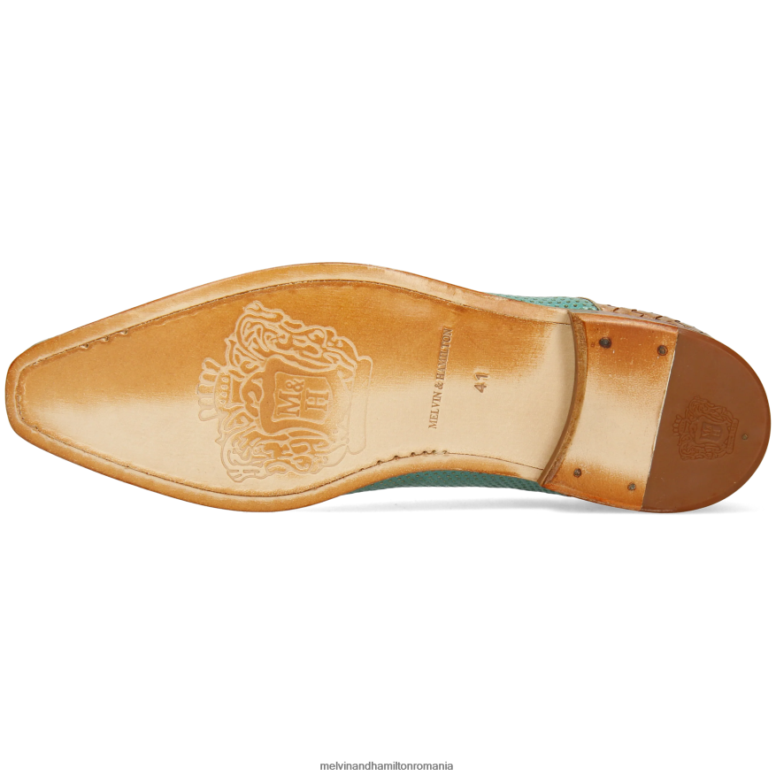 bărbați Melvin & Hamilton lancea 55 turcoaz pantofi oxford 2R24J4205