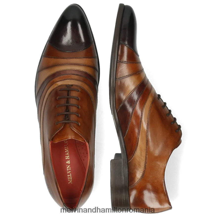 bărbați Melvin & Hamilton toni 43 maro pantofi oxford 2R24J4159