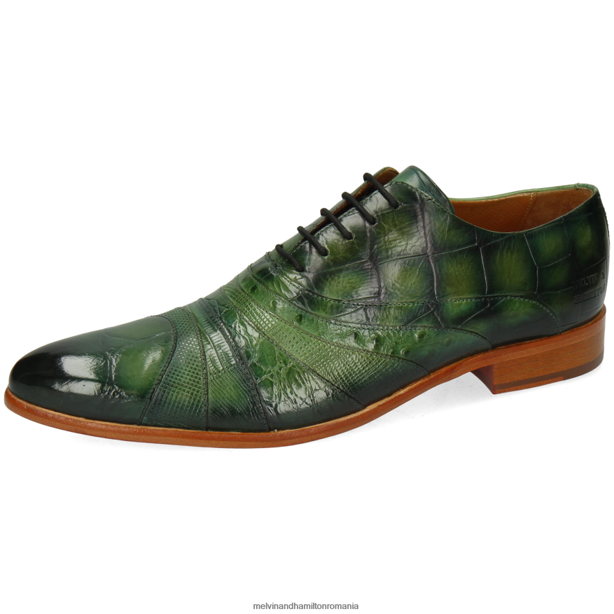 bărbați Melvin & Hamilton toni 43 verde pantofi oxford 2R24J4156