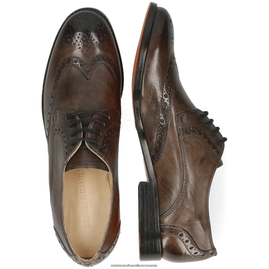 femei Melvin & Hamilton amelie 3 gri pantofi derby 2R24J41511