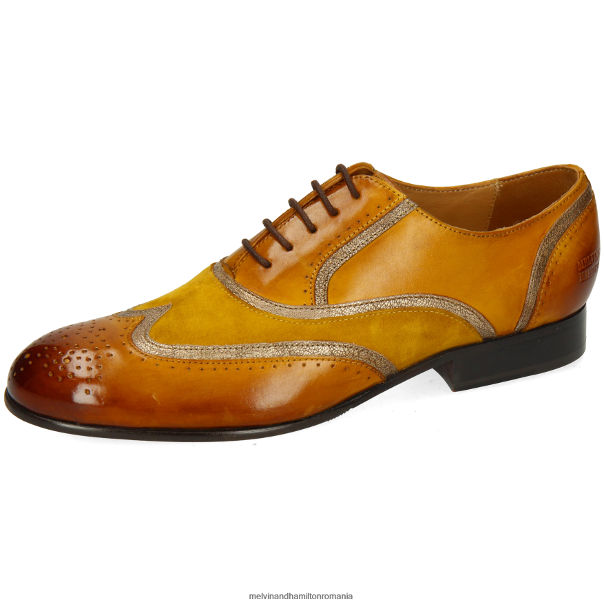 femei Melvin & Hamilton Sally 38 galben pantofi oxford 2R24J41276