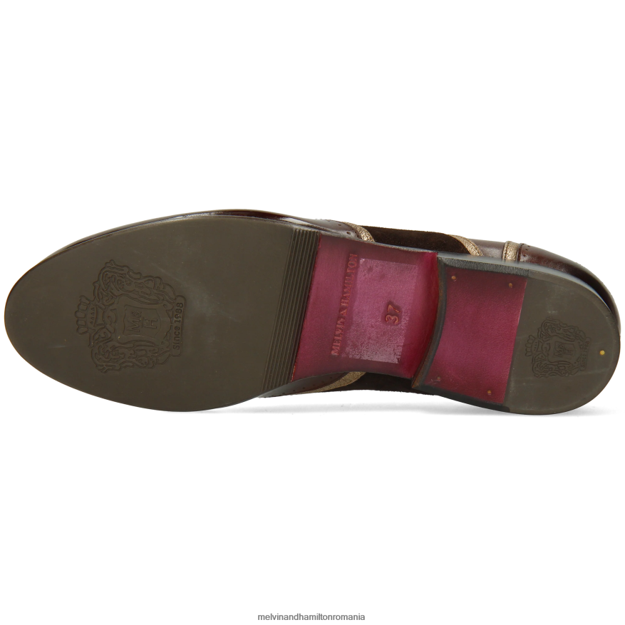 femei Melvin & Hamilton Sally 38 maro pantofi oxford 2R24J41272